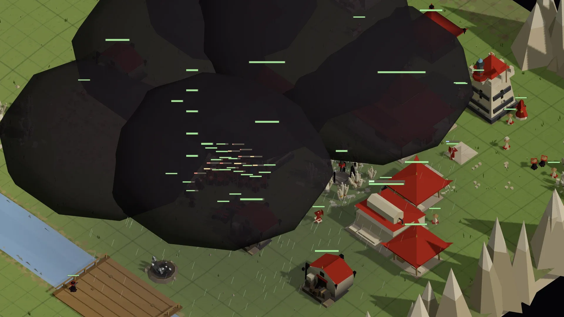 An Ink Storm over a base